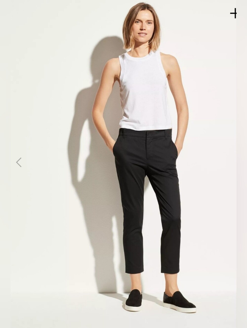 Vince Black Slim Coin Pocket Pants Cropped Ankle 12 Business Casual Lightweight